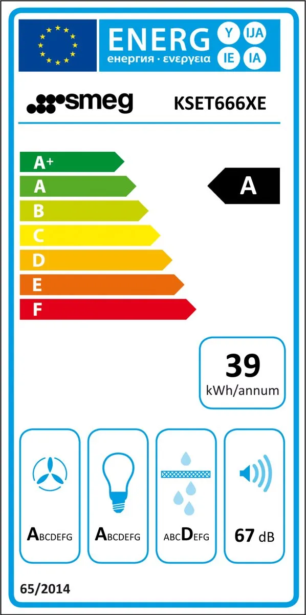 Smeg KSET666XE Afzuigkap 60cm - RVS