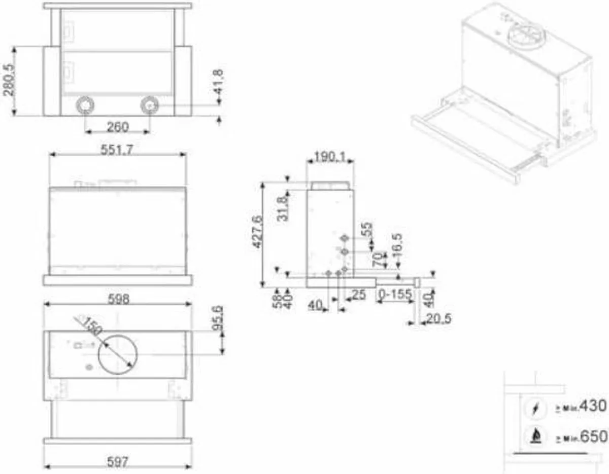 Smeg KSET666XE Afzuigkap 60cm - RVS