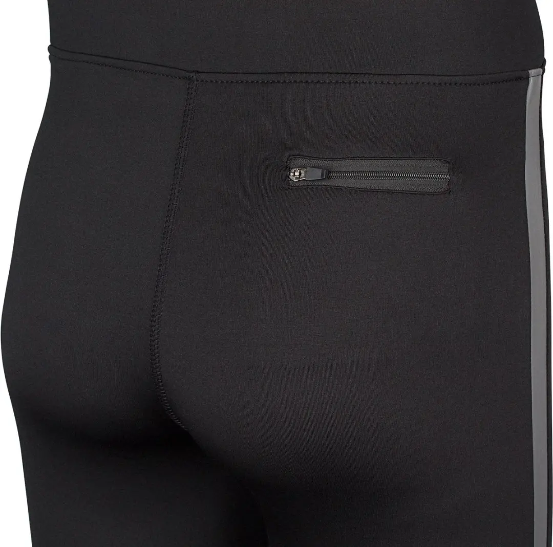 Avento Runningbroek Heren - Reflective Stripe - Zwart/Zilver - L