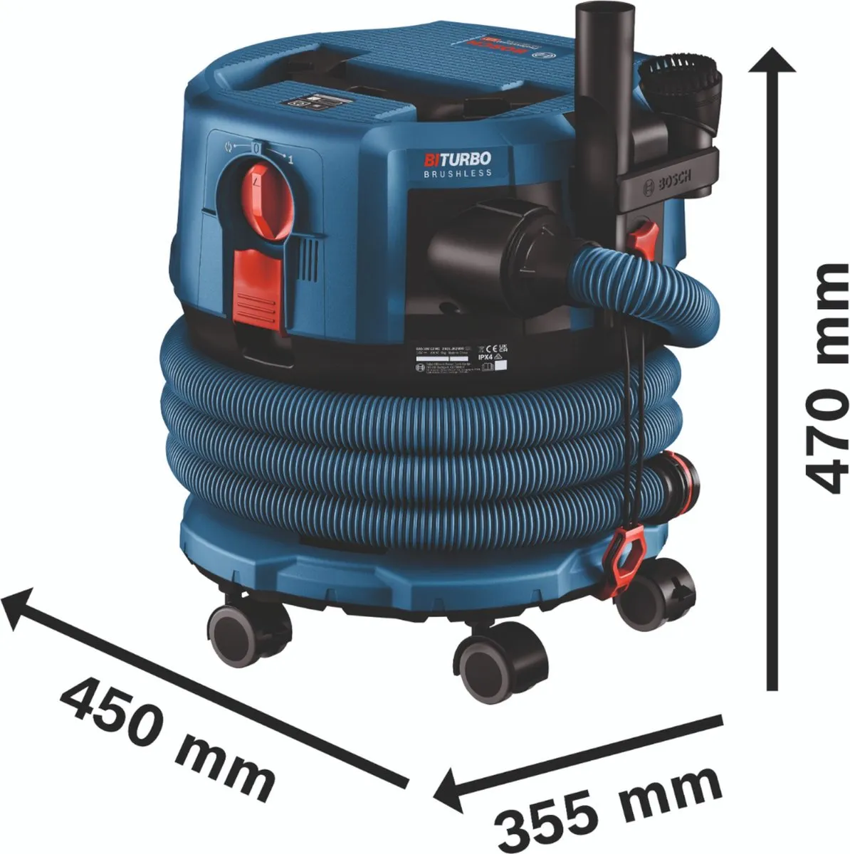 Bosch Professional GAS 18V-12 MC Stofzuiger - Blauw - afbeelding 5 van 5