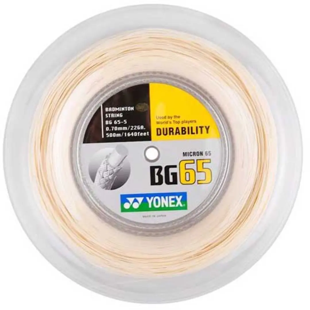 Yonex Bg 65 200 M Badmintonsnaar Geel 0.70 mm