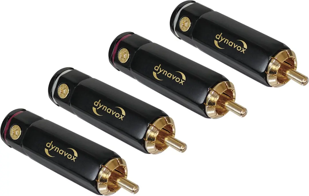Dynavox high-end chinch stekkerset 2x rood 2x wit