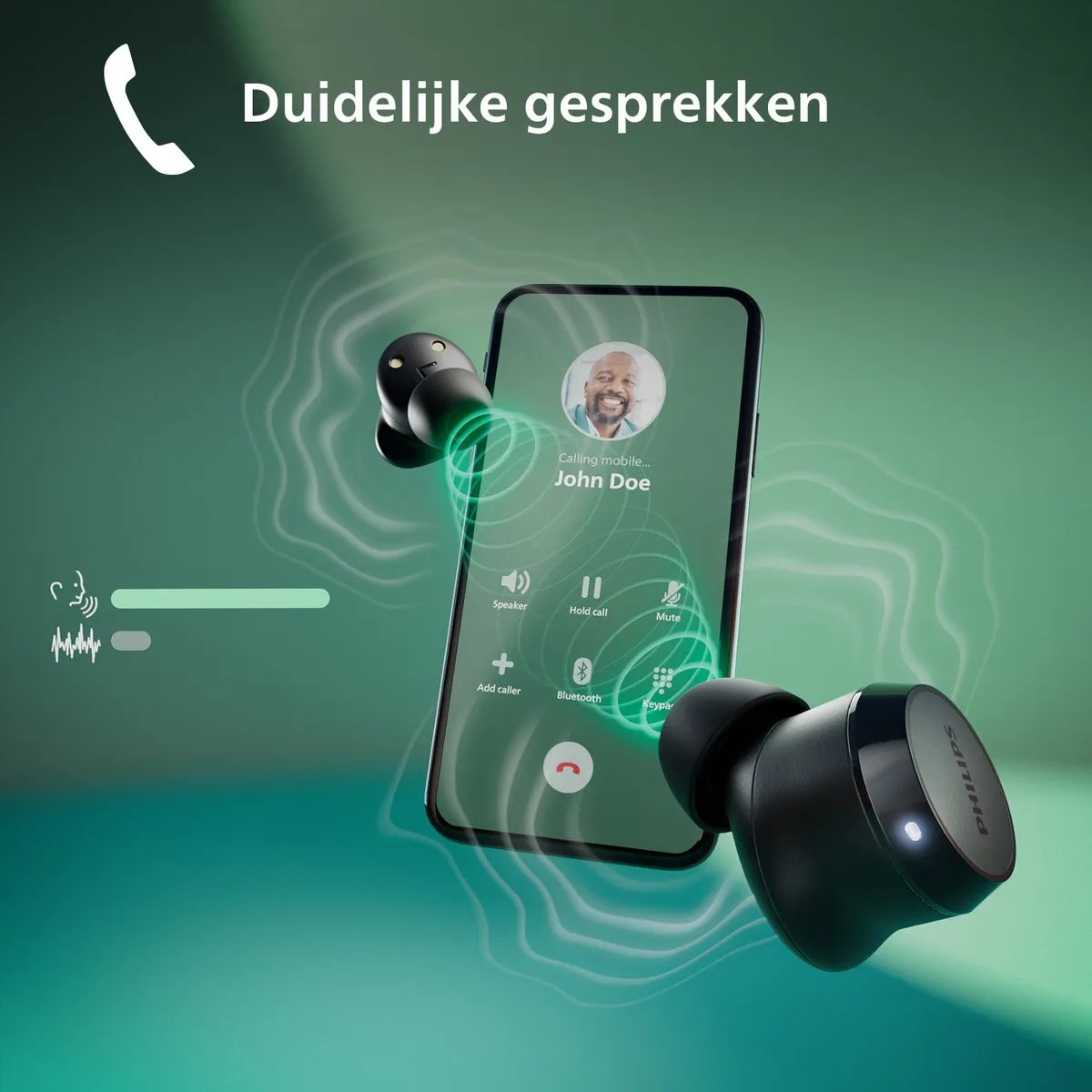 Philips TAT1209 True Wireless In-Ear - Zwart