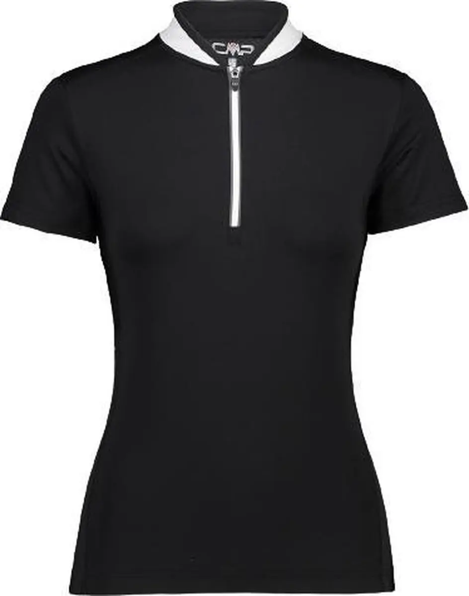 Cmp Fietsshirt Half-zip Dames Polyester Zwart/wit Maat Xs