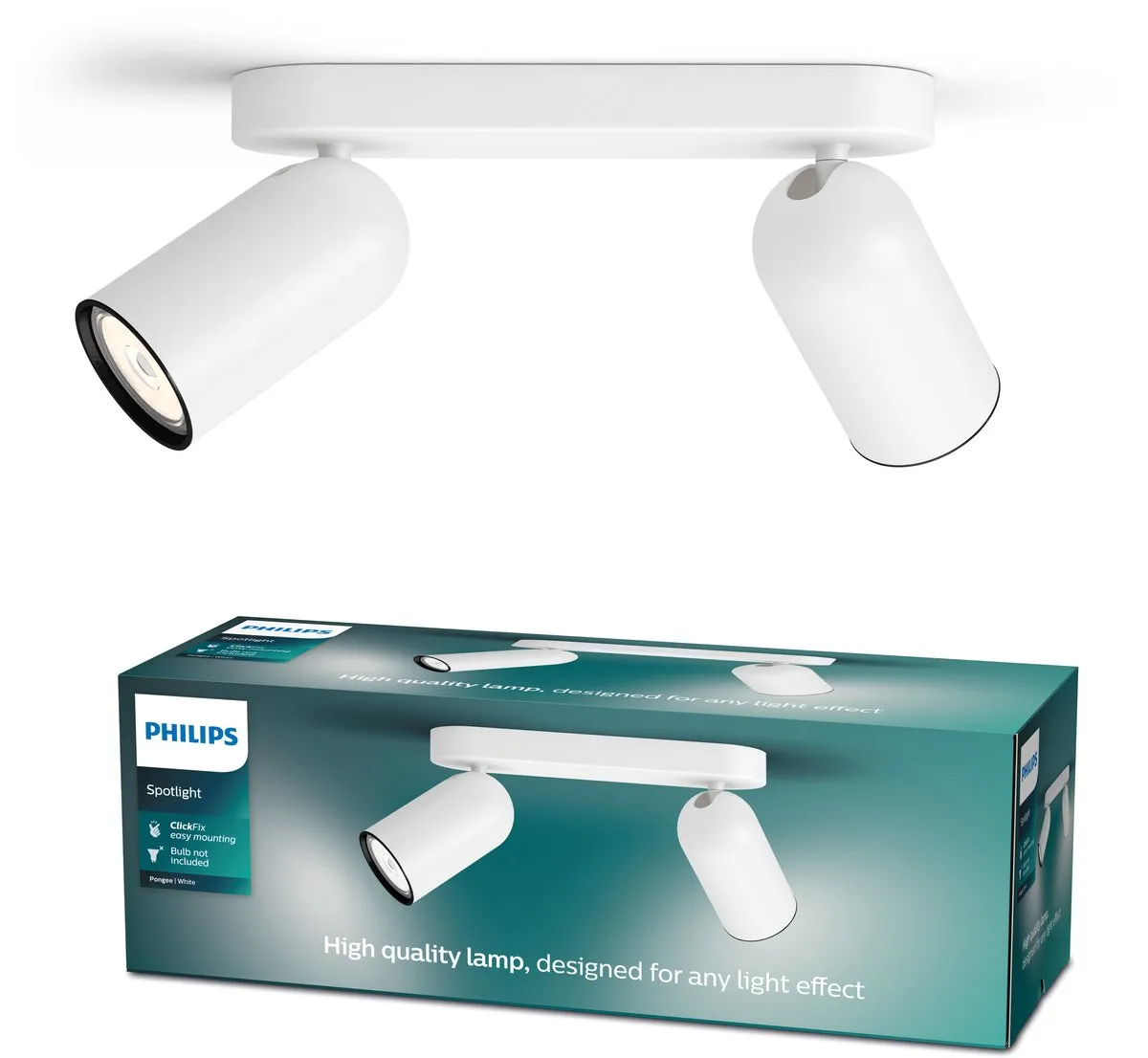 Philips Pongee Opbouwspot 2-lichts