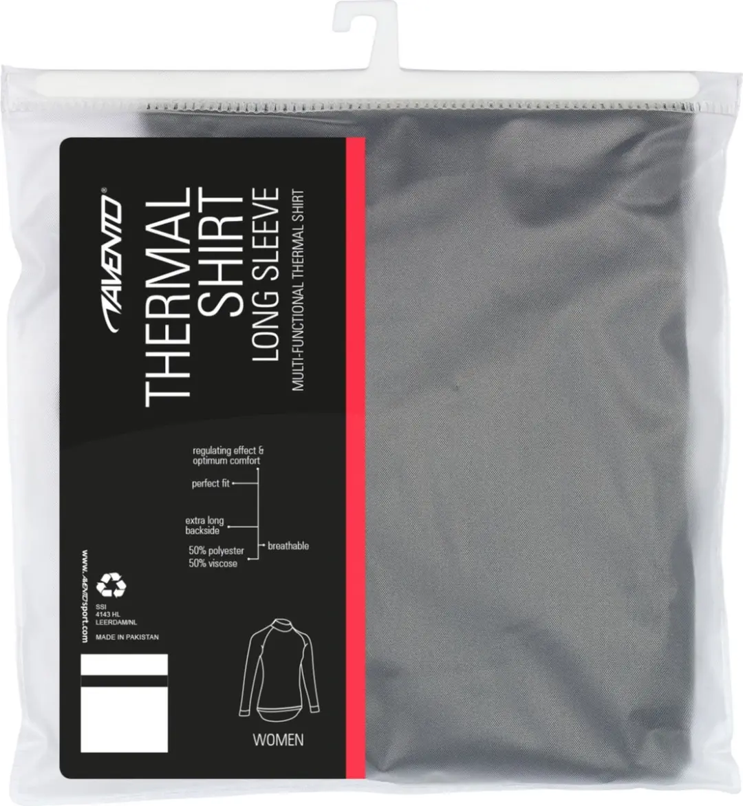 Avento Thermoshirt Lange Mouw - Vrouwen 42 - Zwart - afbeelding 6 van 6