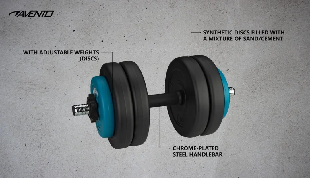 Avento Halter Verstelbaar Kunststof 15 kg - Zwart