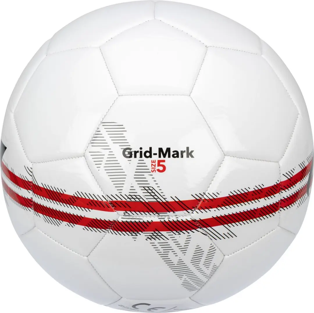 Avento Grid-Mark Voetbal Maat 5 - Wit/Rood/Zwart