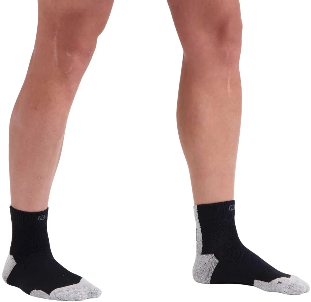 Rogelli Core Dames en Heren 3 pack Hardloopsokken - Zwart/Grijs