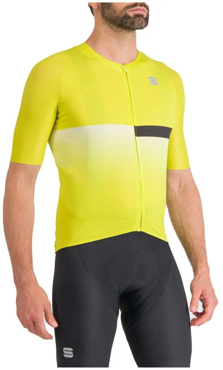 Sportful Bomber Korte Mouw Wielertrui Geel L Man