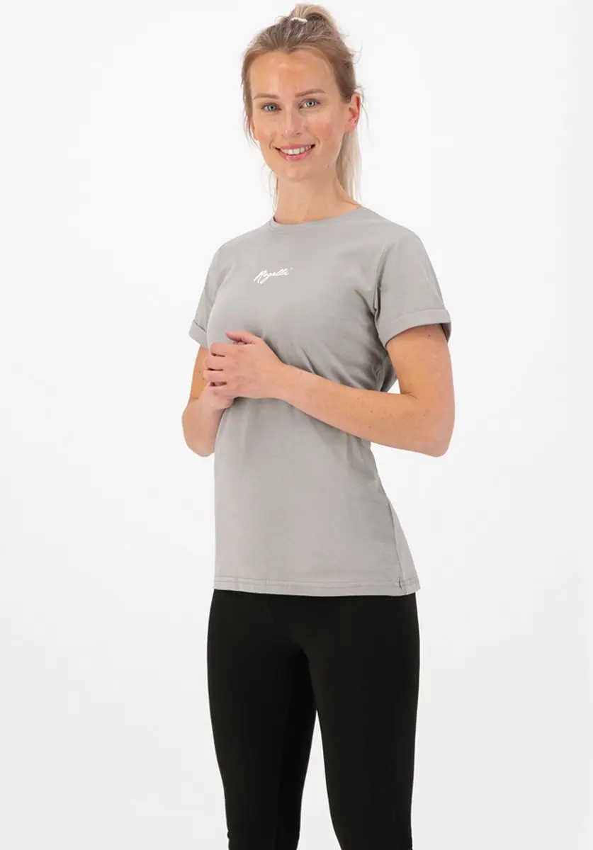 Rogelli Logo Dames Sportshirt Korte Mouw Beige - XL - afbeelding 6 van 6