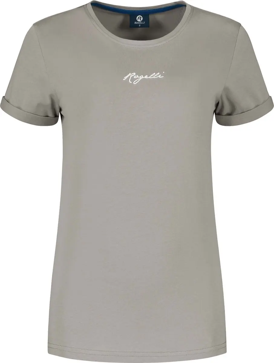 Rogelli Logo Dames Sportshirt Korte Mouw Beige - XL - afbeelding 4 van 6
