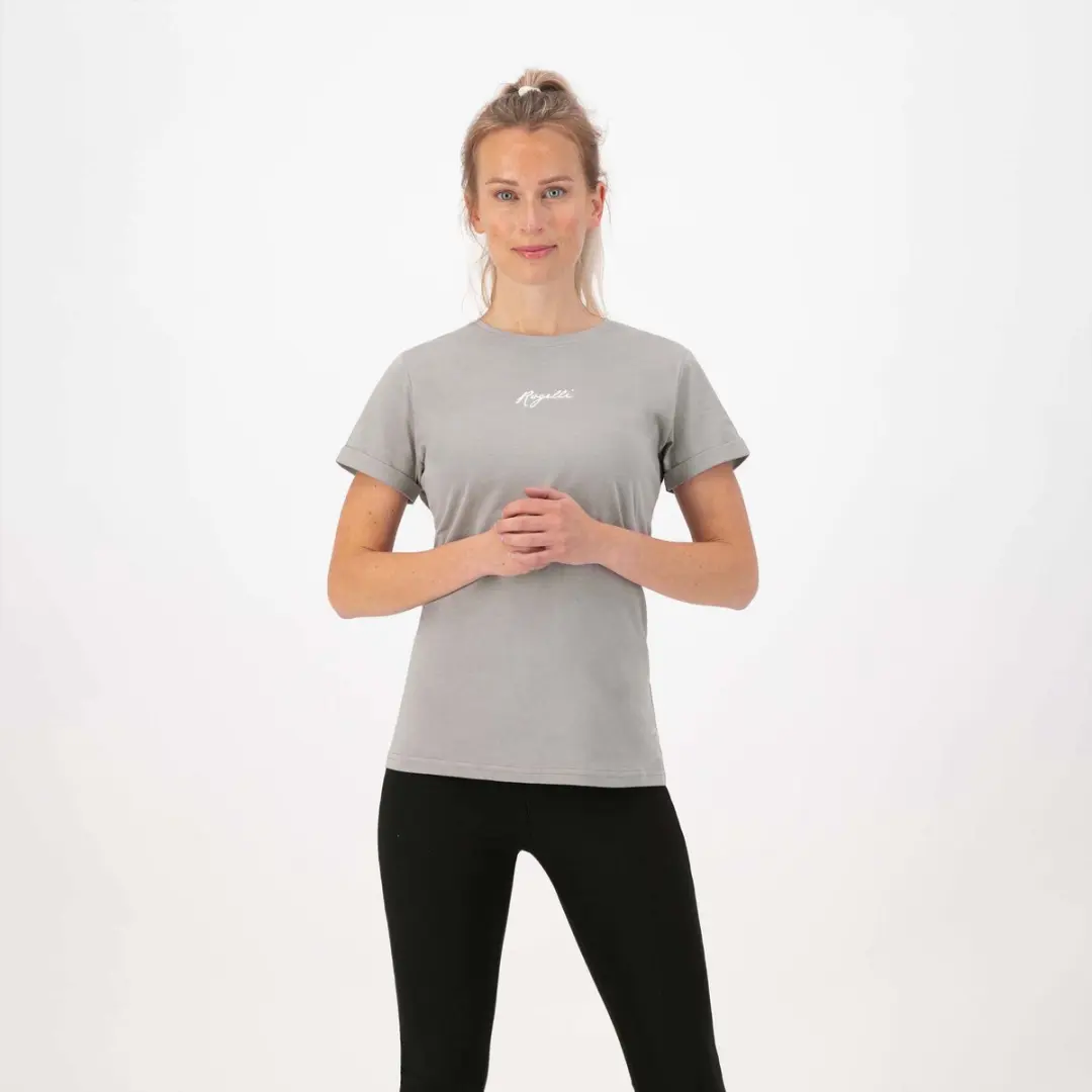 Rogelli Logo Dames Sportshirt Korte Mouw Beige - XL - afbeelding 3 van 6