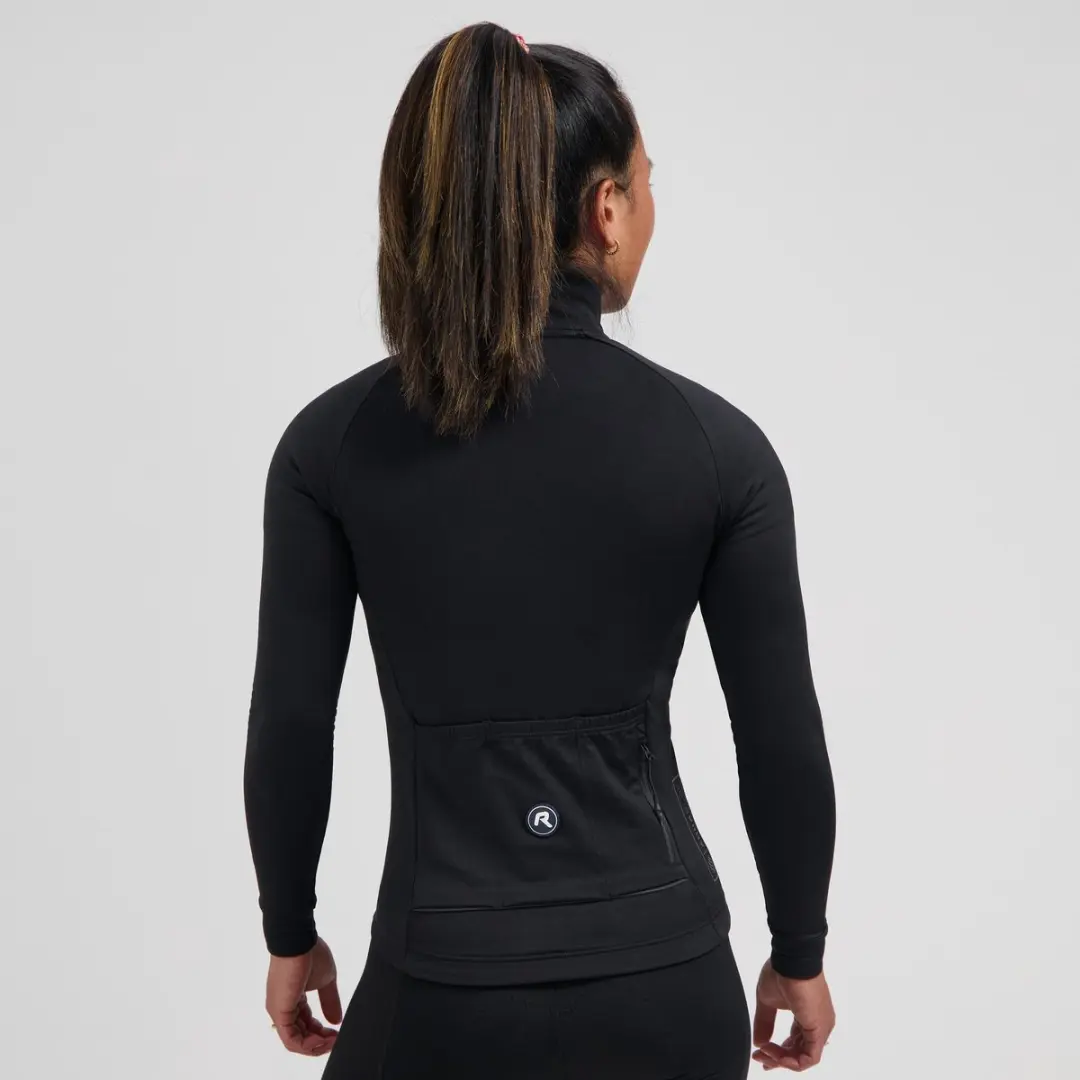 Rogelli Essential II Dames Lange Mouw Fietsshirt - Lange Rits - Zwart