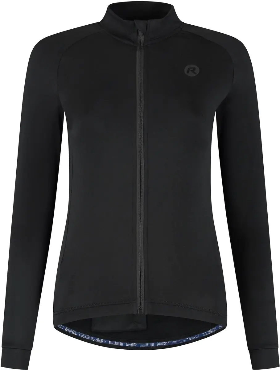 Rogelli Essential II Dames Lange Mouw Fietsshirt - Lange Rits - Zwart
