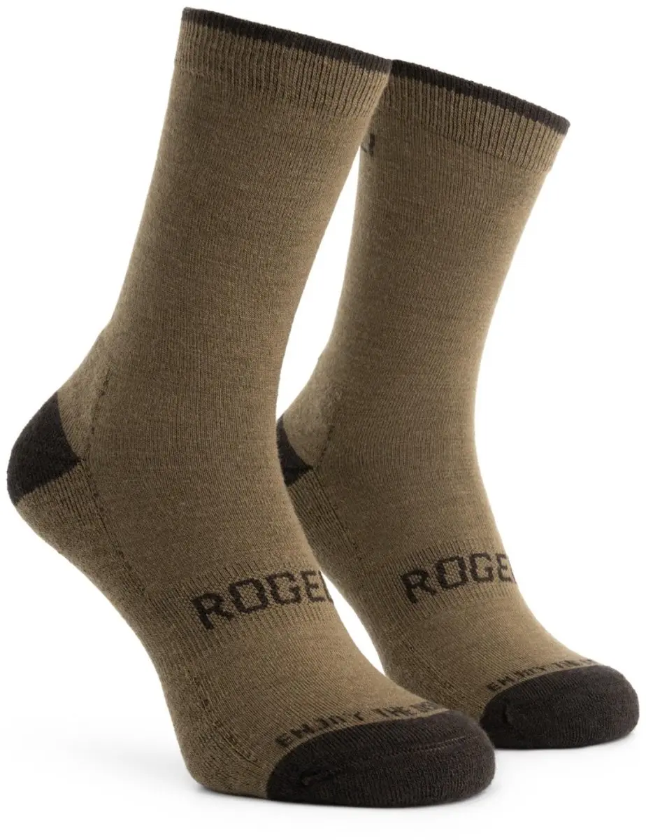 Rogelli Merino Wol Fietssokken 2 Paar - Bordeaux/Bruin - afbeelding 4 van 6