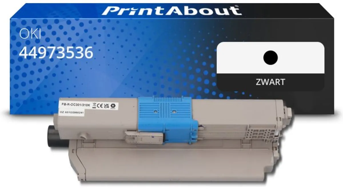 PrintAbout OKI 44973536 Toner Zwart