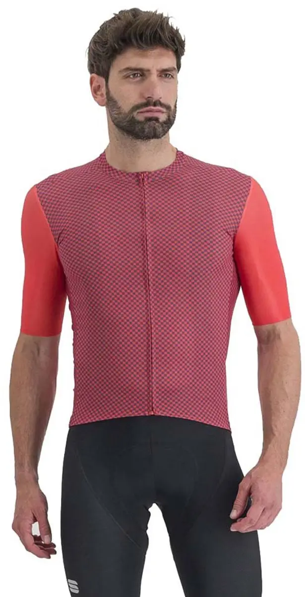 Sportful Checkmate Korte Mouw Wielertrui Rood L Man