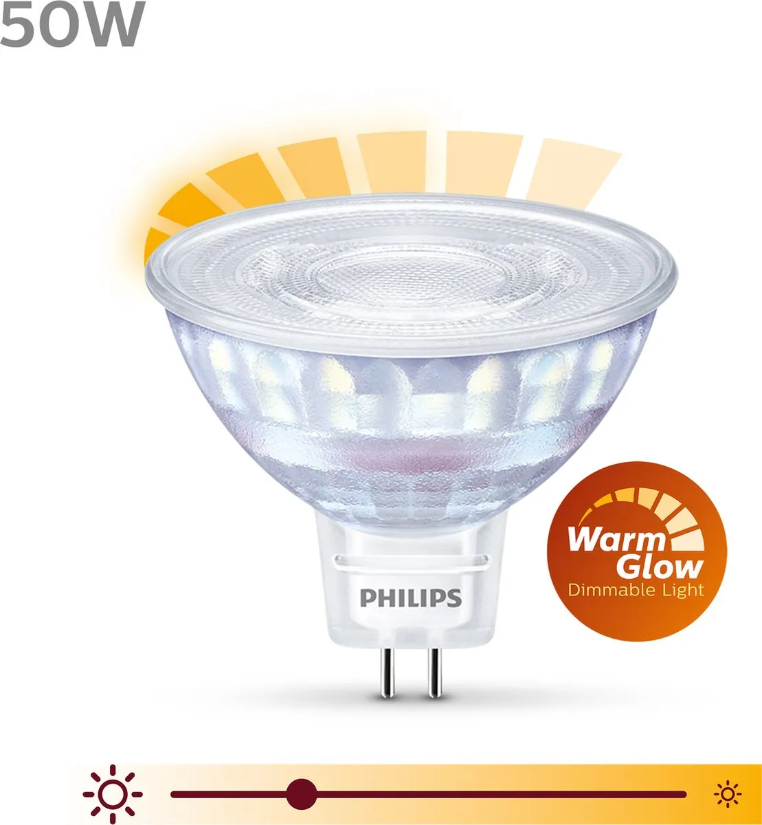 Philips LED Spot GU5.3 7W - Warmwit - Dimbaar - afbeelding 6 van 6