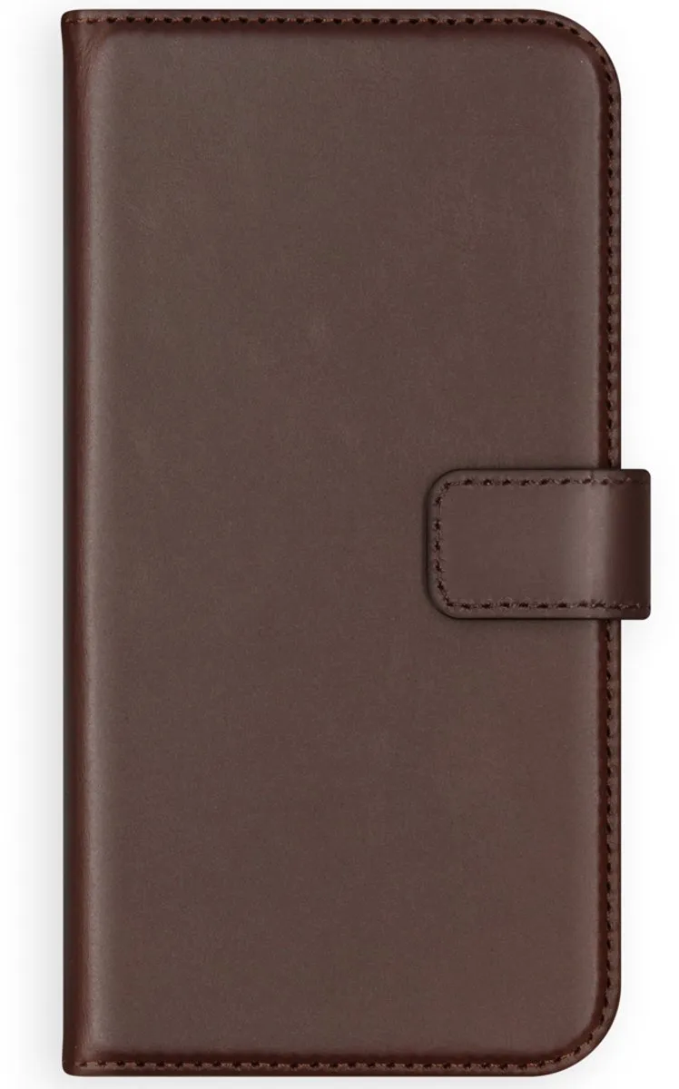 Selencia Hoesje iPhone 12 Pro Max Echt Lederen Bookcase - Bruin