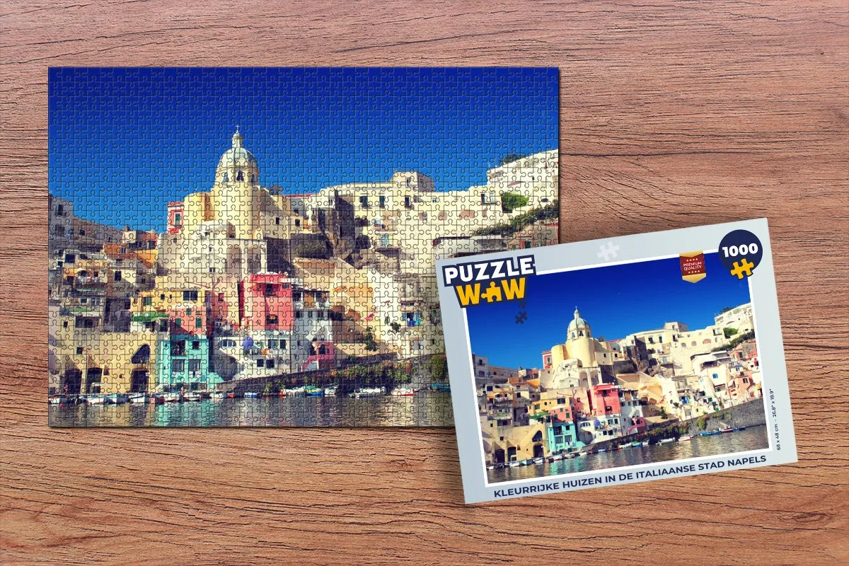 PuzzleWow Legpuzzel Zee Italië 1000 Stuks - Multicolor