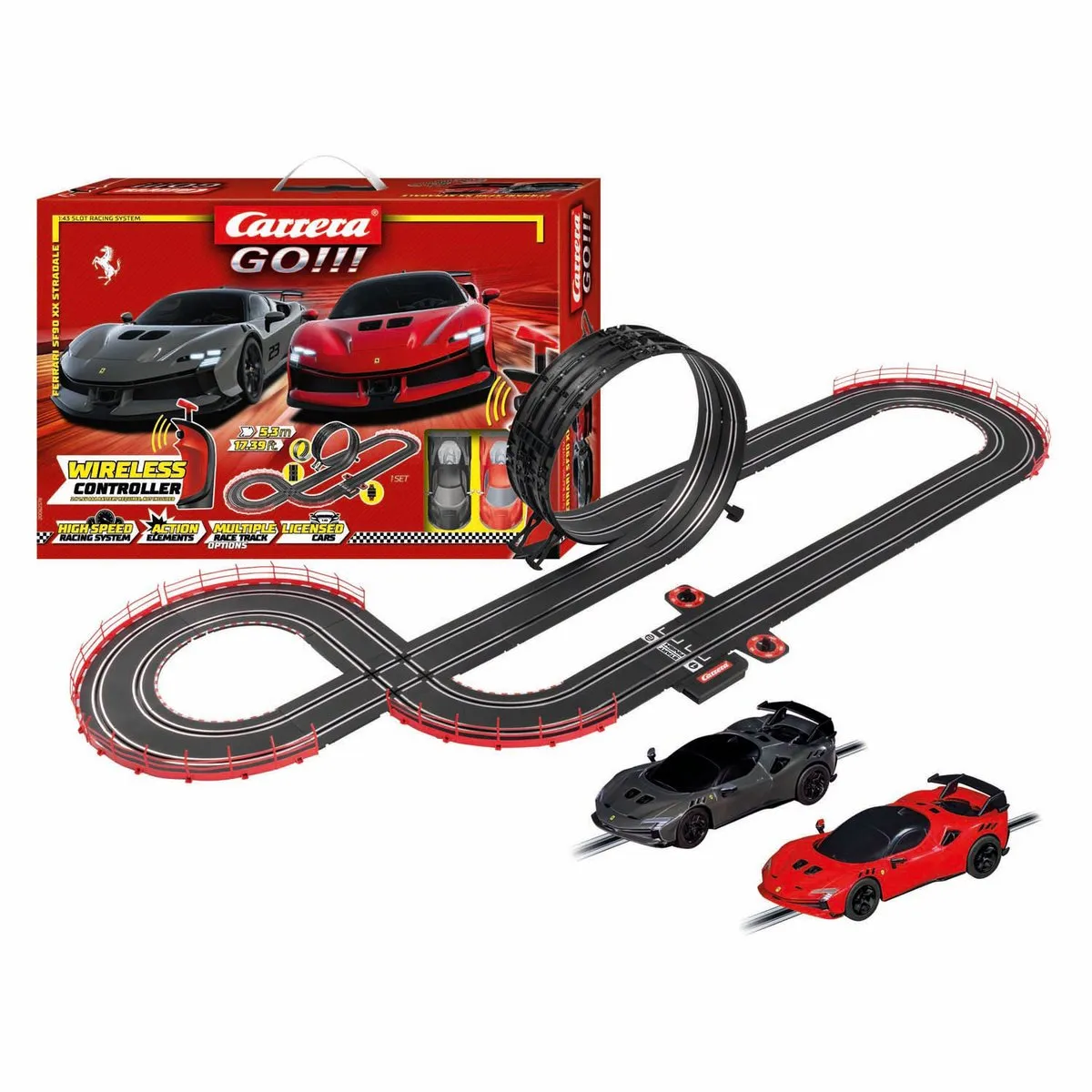 Carrera Go!!! Supercars Ferrari SF-90 XX Stradale Racebaan - Draadloos 5,3m - afbeelding 6 van 6