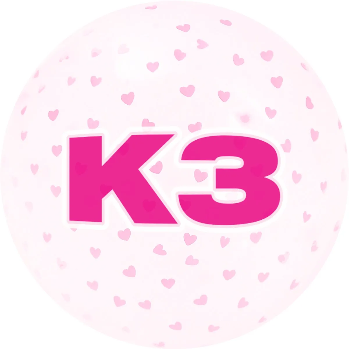 K3 Speelgoedbal Transparante Glitterbal Roze MEK3B2001691