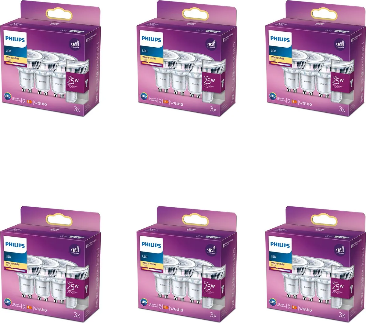 Philips LED GU10 Warmwit 2700K