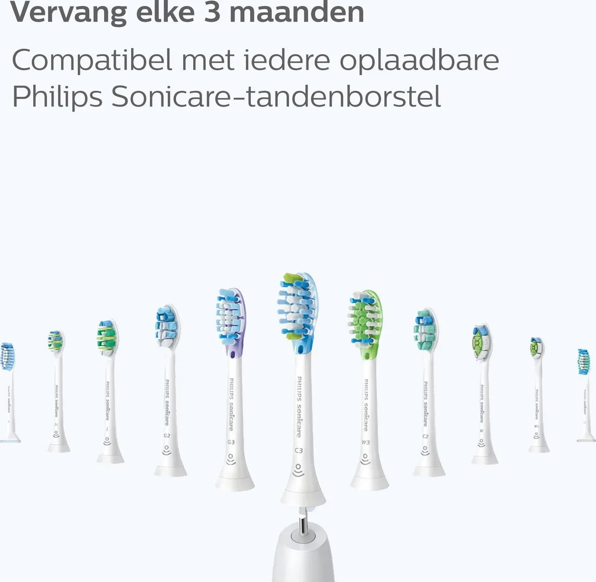 Philips Sonicare G3 HX9054/33 Opzetborstels - 4 Stuks - Zwart