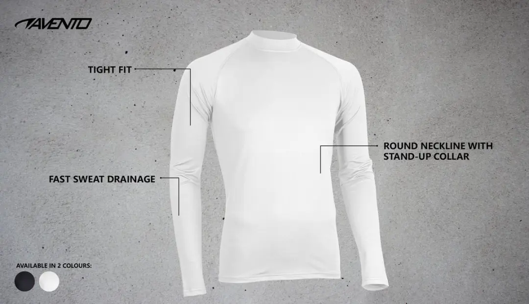Avento Shirt Base Layer Lange Mouw XXL - Wit
