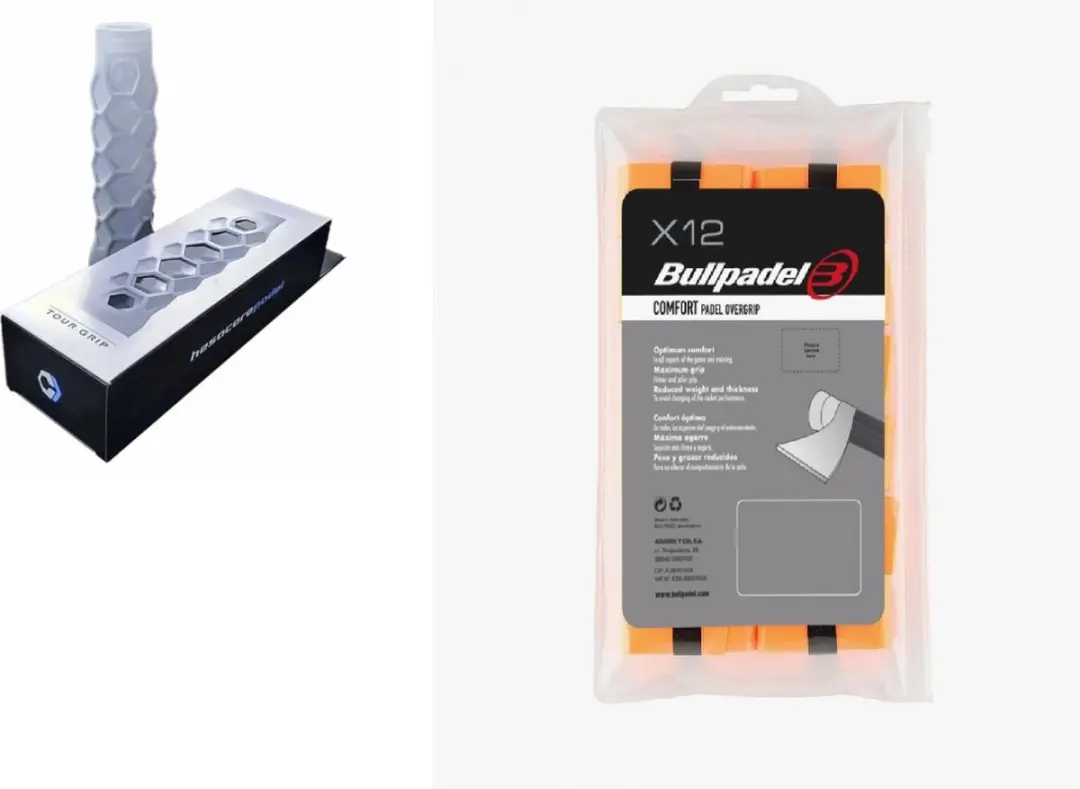 Bullpadel Hesacore + 12pack overgrips oranje Bullpadel