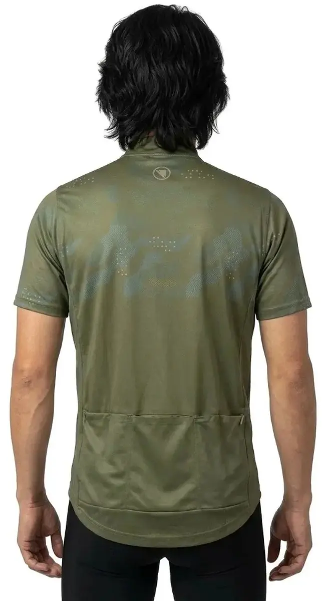 Endura Hummvee Ray Korte Mouw Wielertrui - Olive Green XL
