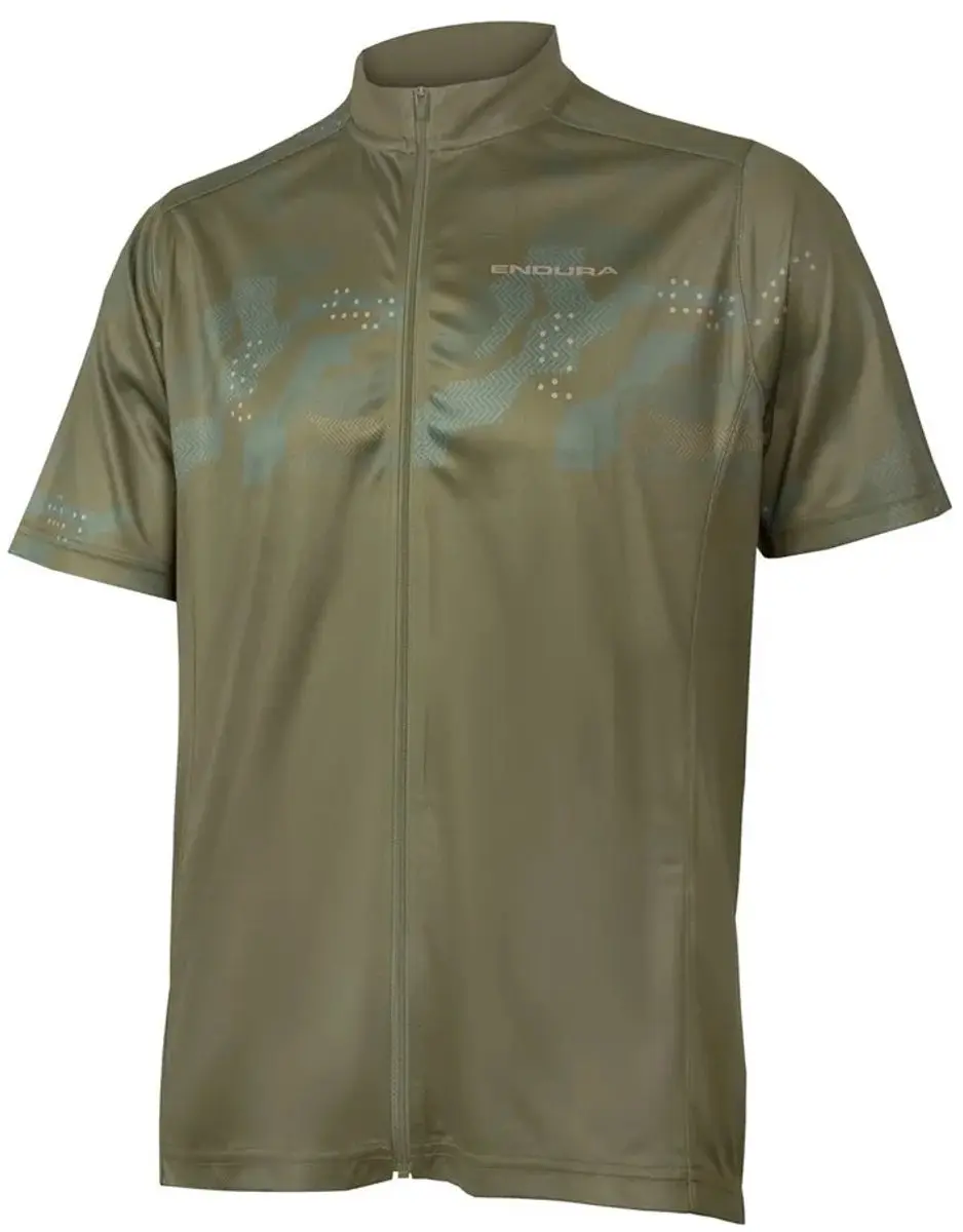 Endura Hummvee Ray Korte Mouw Wielertrui - Olive Green XL