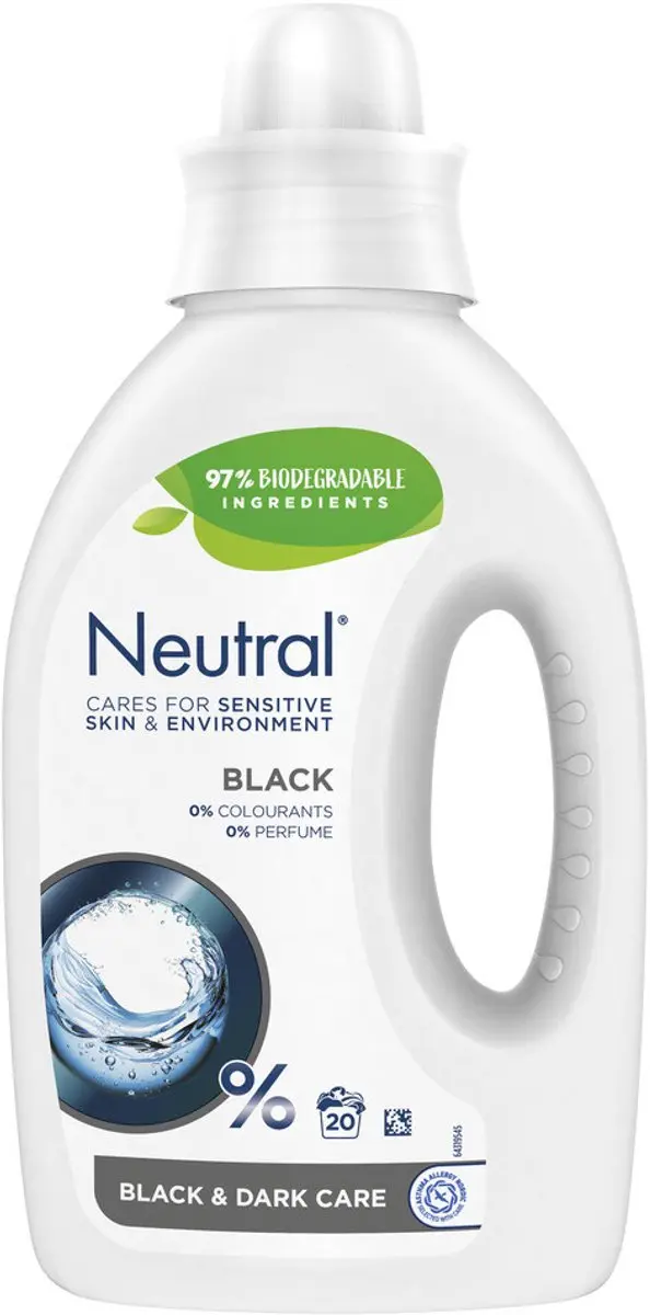 Neutral Vloeibaar Wasmiddel Zwart 1L - 20 Wasbeurten - afbeelding 2 van 6