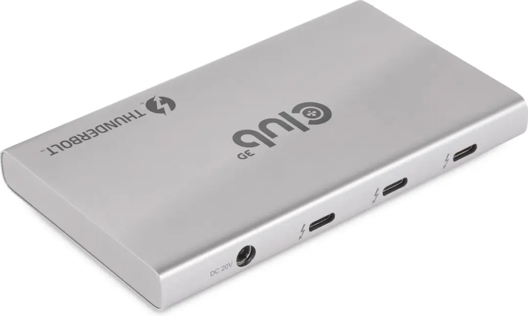 CLUB3D Certified Thunderbolt™4 Portable 5-in-1 Hub met Smart Power