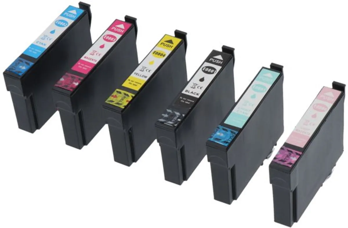 PrintAbout T0807-PA2 Inktcartridge - 6 Kleuren - 78ml - Epson