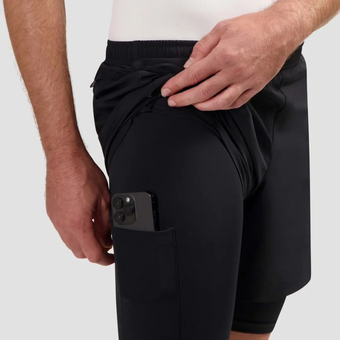Rogelli Essential Heren Hardloopshort XXL - Telefoonzak - Zwart