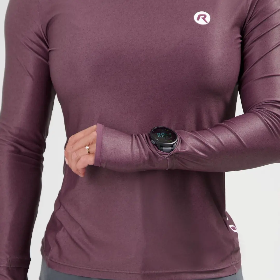 Rogelli Essential Dames Hardloopshirt Lange Mouw XXL - Aubergine