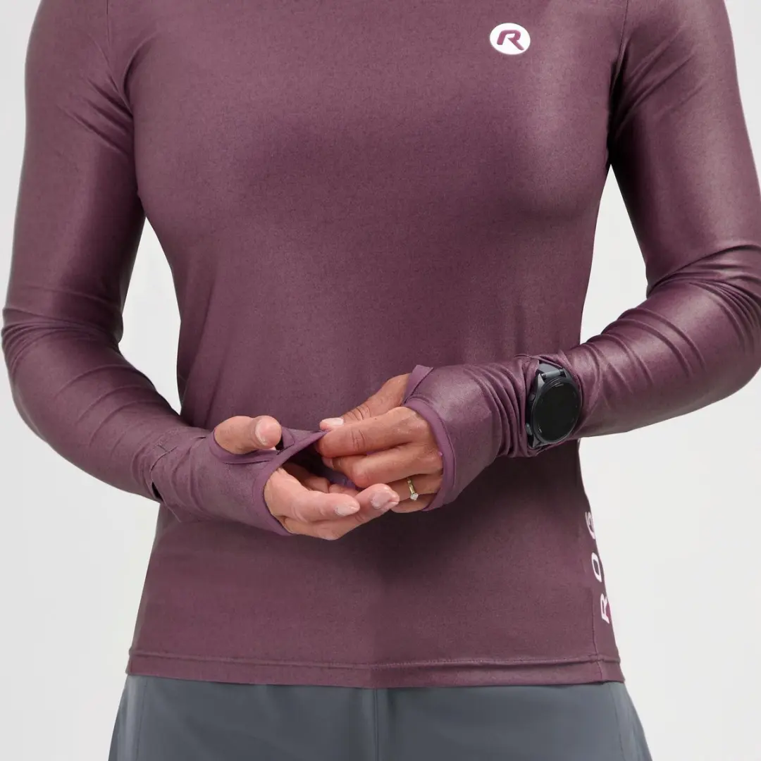 Rogelli Essential Dames Hardloopshirt Lange Mouw XXL - Aubergine