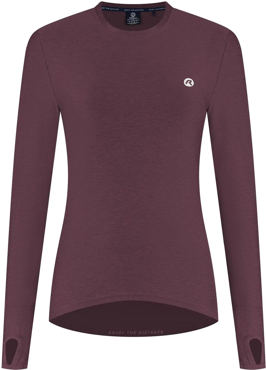 Rogelli Essential Dames Hardloopshirt Lange Mouw XXL - Aubergine