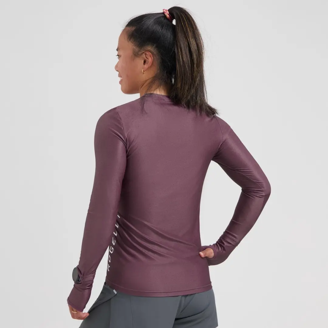 Rogelli Essential Dames Hardloopshirt Lange Mouw XXL - Aubergine