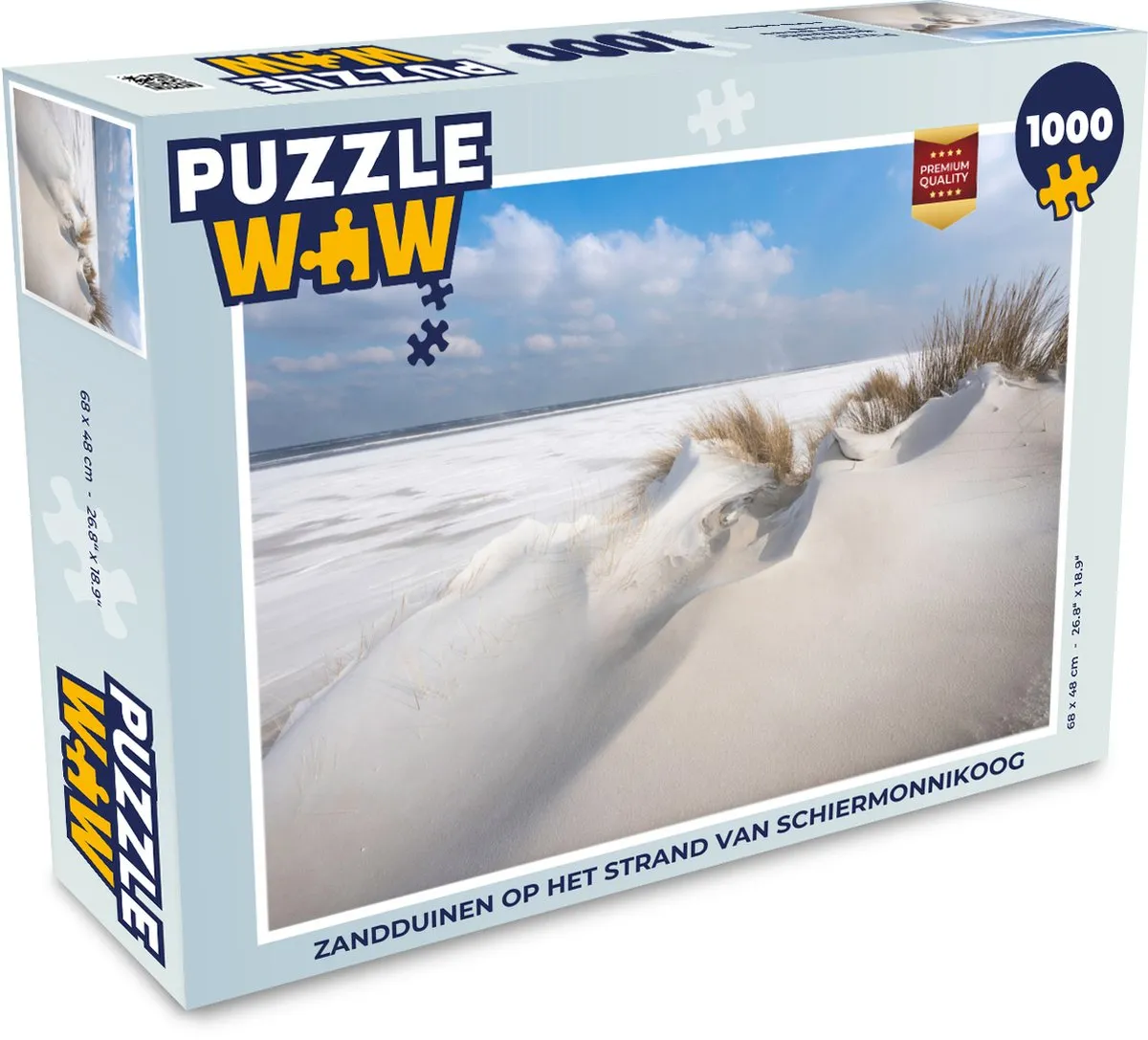 PuzzleWow Legpuzzel Zandduinen Schiermonnikoog 1000 Stuks - Multicolor