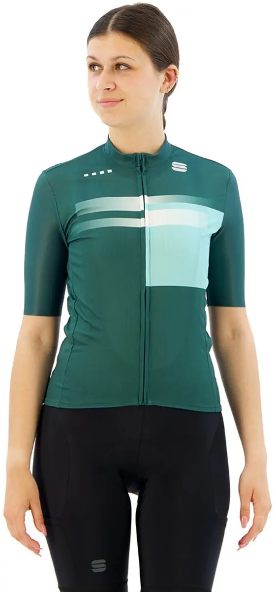 Sportful Gruppetto Korte Mouw Wielertrui Groen M Vrouw