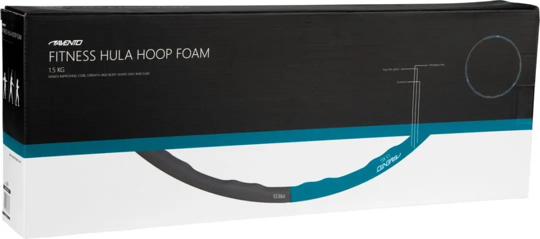 Avento Fitness Hoelahoop 1.5kg - Blauw/Grijs - Ø100cm