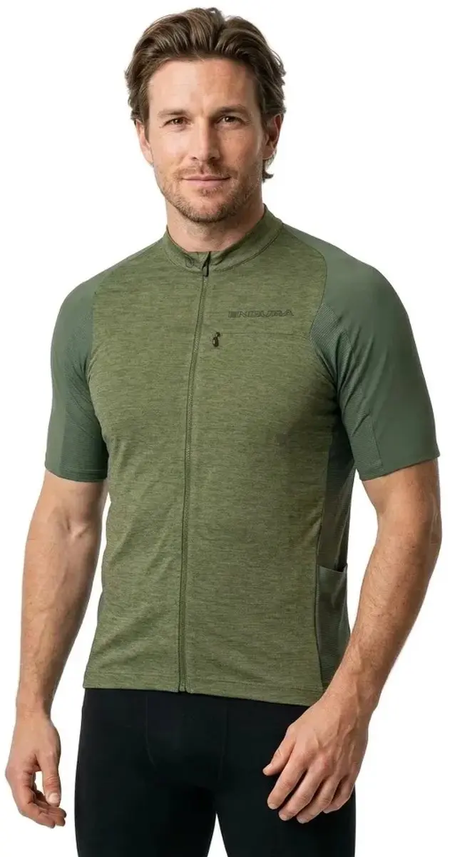 Endura GV500 Reiver Wielertrui - L - Olive Green