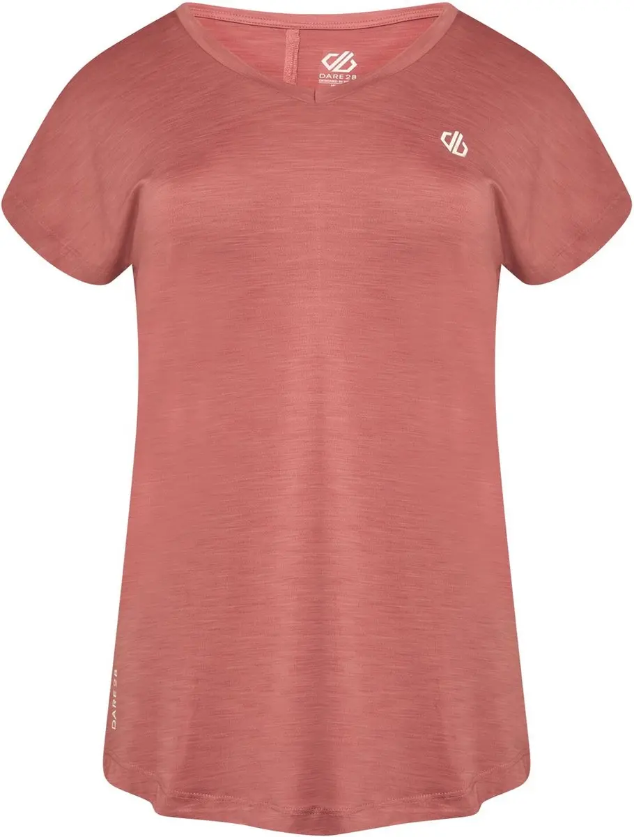 Dare 2B, Vigilant Lichtgewicht Sneldrogend Q-Wic Dames Fitness-T-Shirt, Mesa Ros