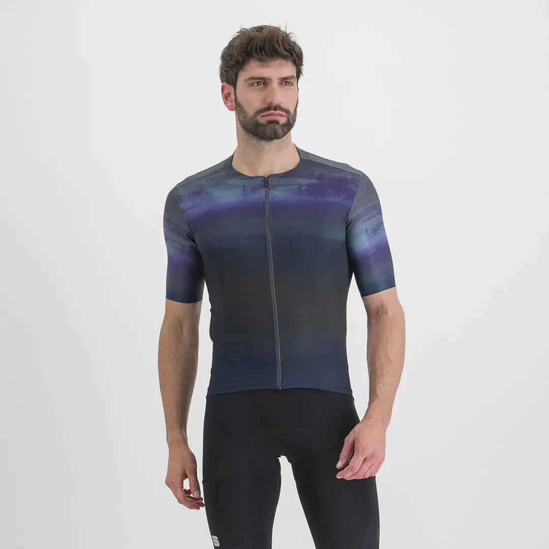 Sportful Fietsshirt korte mouwen HerenBlauw Zwart