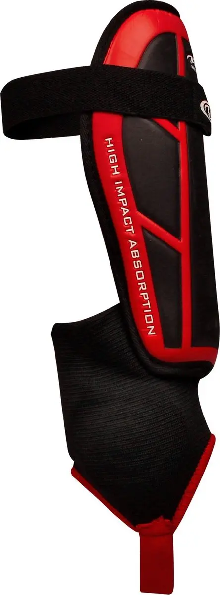 Avento Pro-Style Soft Scheenbeschermers - Rood/Zwart - Maat S