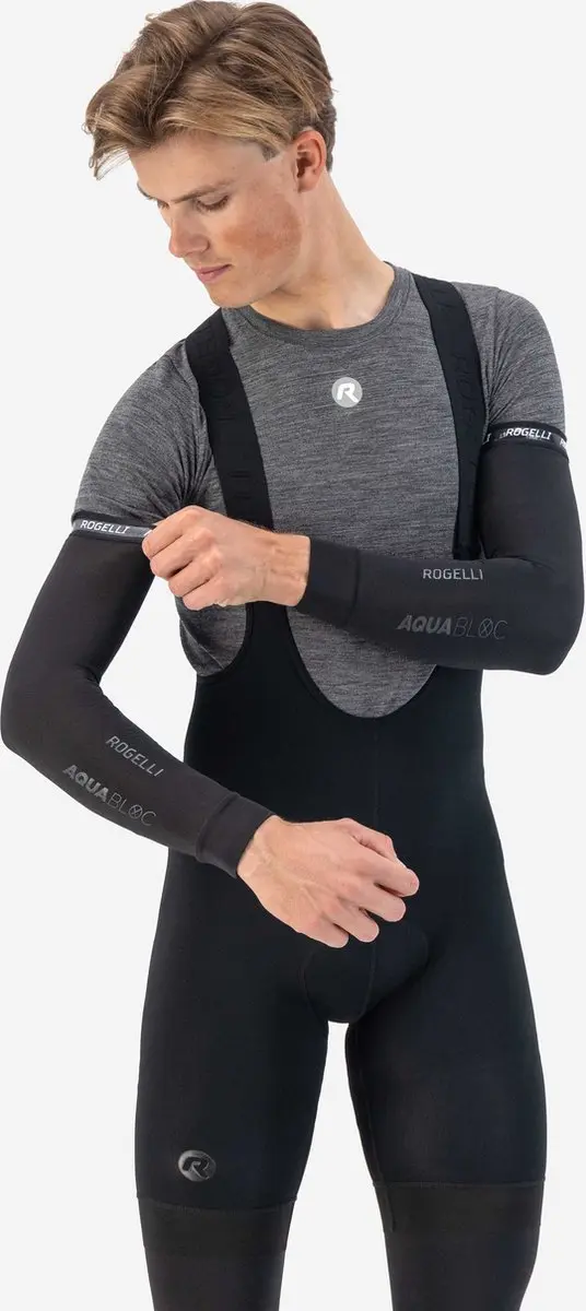 Rogelli Aquabloc Armstukken Wielrennen XL/XXL - Zwart