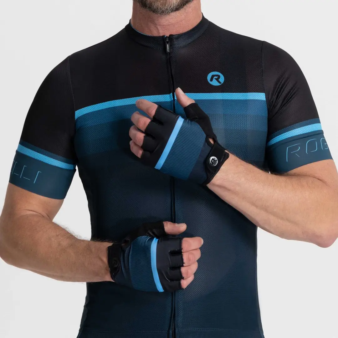 Rogelli Hero II Fietshandschoenen - Korte Vinger - Heren - Blauw/Zwart M